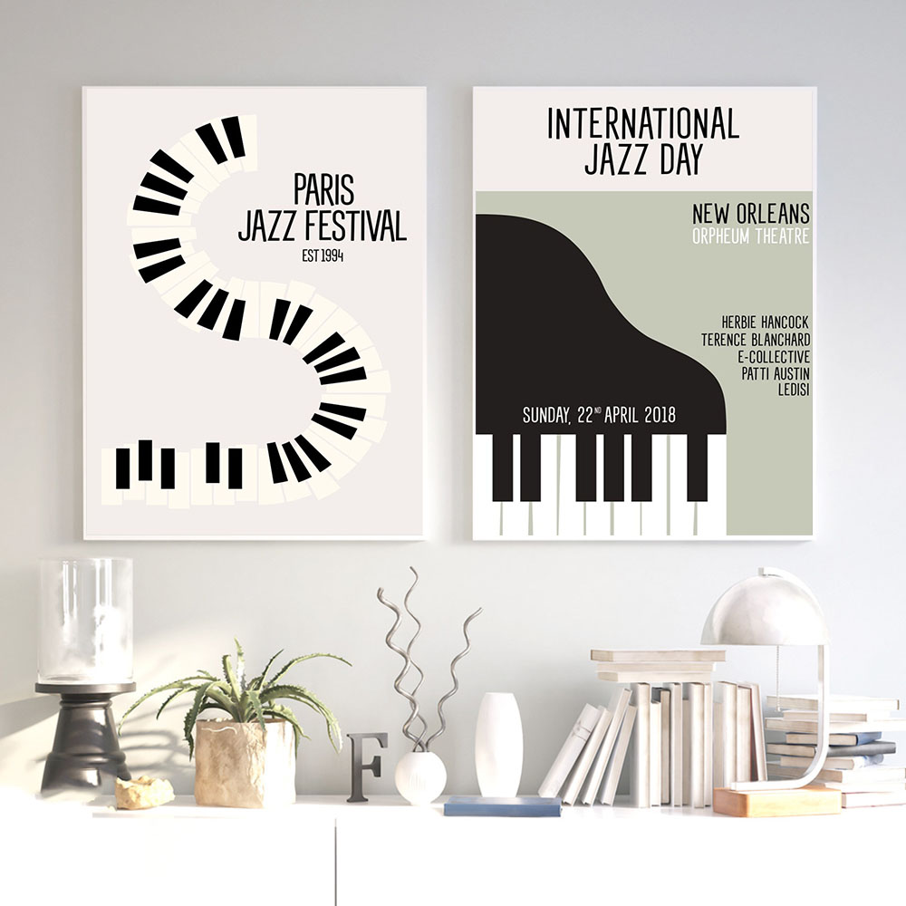 Picture Of Musical Instrument - Vintage Galerie Leinwand Malerei Poster Bilder