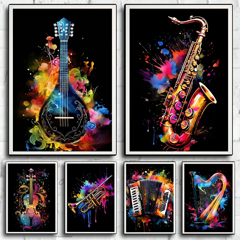 Picture Of Musical Instrument - Musikinstrumente: Violin, Harfe, Saxophon, Ukulele –